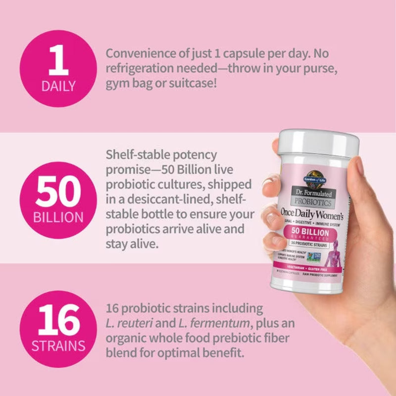 Garden of Life Dr Formulated Probiotic Once Daily Womens 30 Capsules