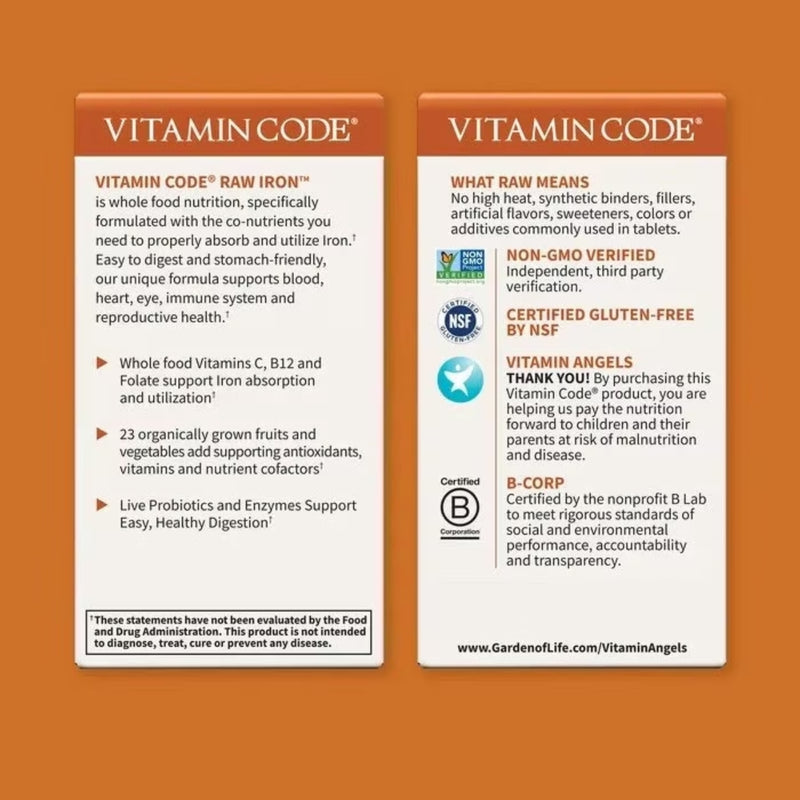 Garden of Life Vitamin Code Iron 30 Capsules