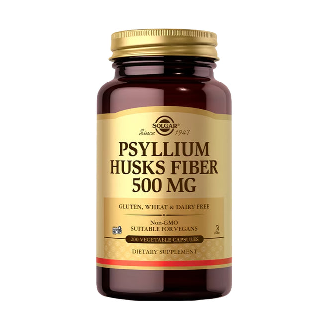 Solgar Psyllium Husks Fiber 500mg 200 Vege Capsules