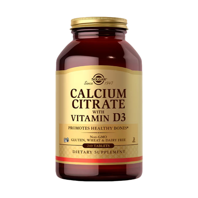 Solgar Calcium Citrate With Vitamin D3 120 Tablets