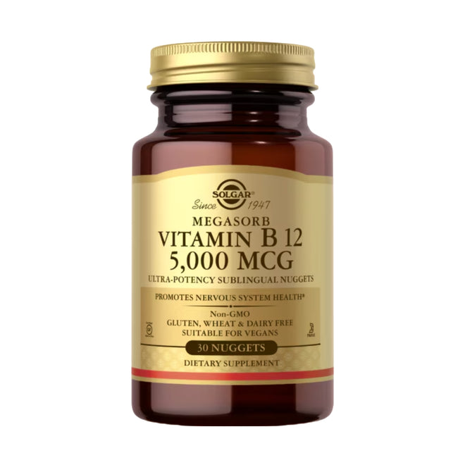 Solgar Vitamin B12 5000mcg Methylcobalamin 30 Nuggets