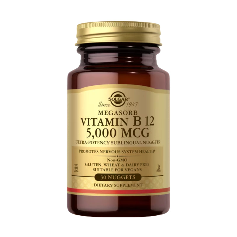 Solgar Vitamin B12 5000mcg Methylcobalamin 30 Nuggets