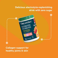 Organika Electrolytes + Enhanced Collagen Zesty Lemon Berry 360g Effervescent Powder