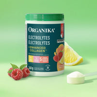 Organika Electrolytes + Enhanced Collagen Zesty Lemon Berry 360g Effervescent Powder