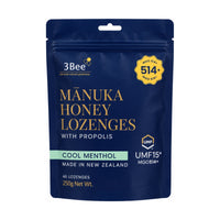 3Bee Manuka Honey UMF15+ Lozenges Cool Menthol 250g