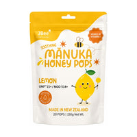3Bee Manuka Honey UMF15+ Soothing Pops Lemon 150g