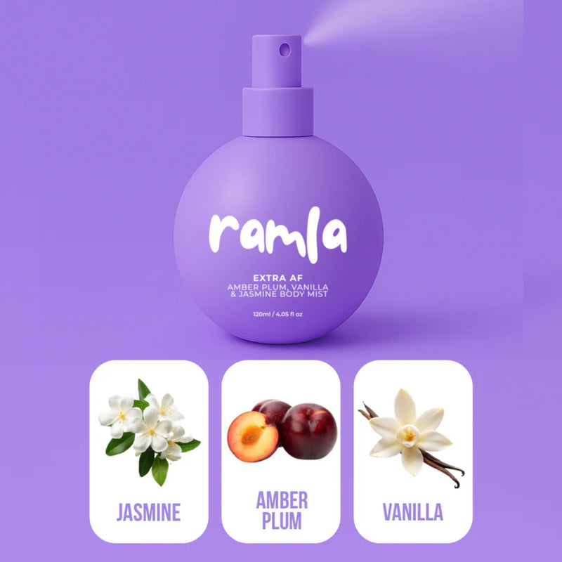 Ramla Body Body Mist Extra AF Amber Plum Vanilla & Jasmine 100ml
