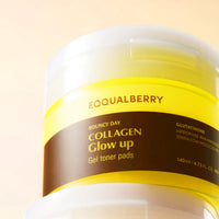 EQQUALBERRY Collagen Glow Up Gel Toner Pads 60 Pieces
