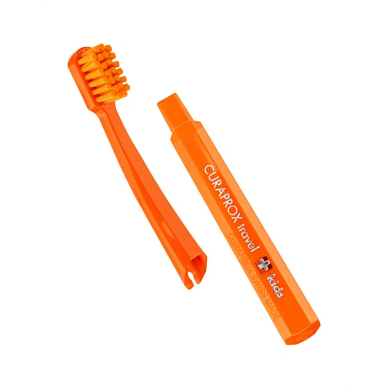 Curaprox Kids Travel Set Orange Toothbrush + Interdental Brush + Toothpaste 10ml