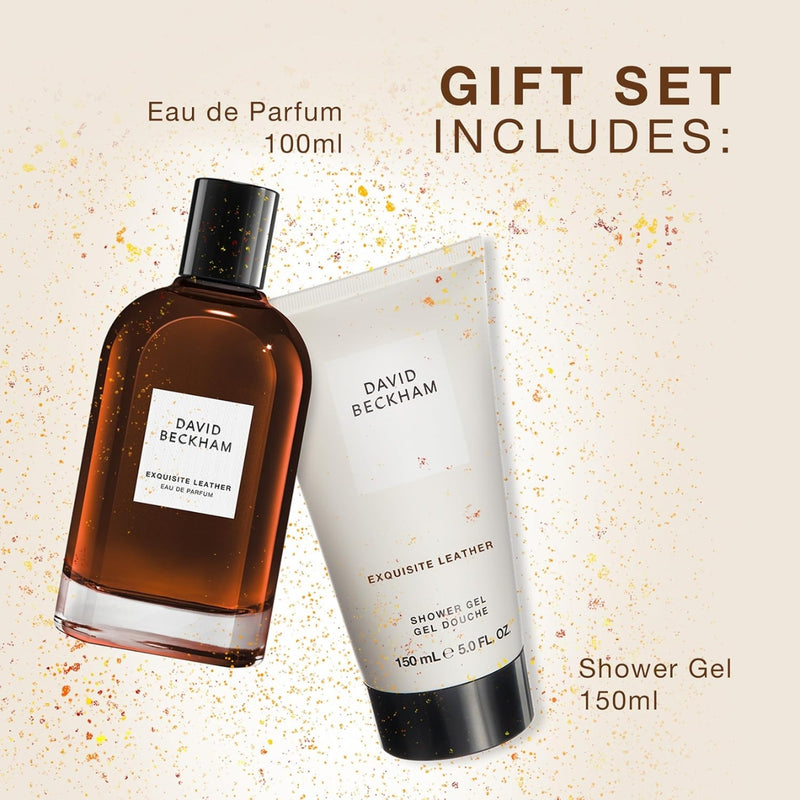 David Beckham Exquisite Leather Eau de Parfum 100ml + Shower Gel 150ml Gift Set