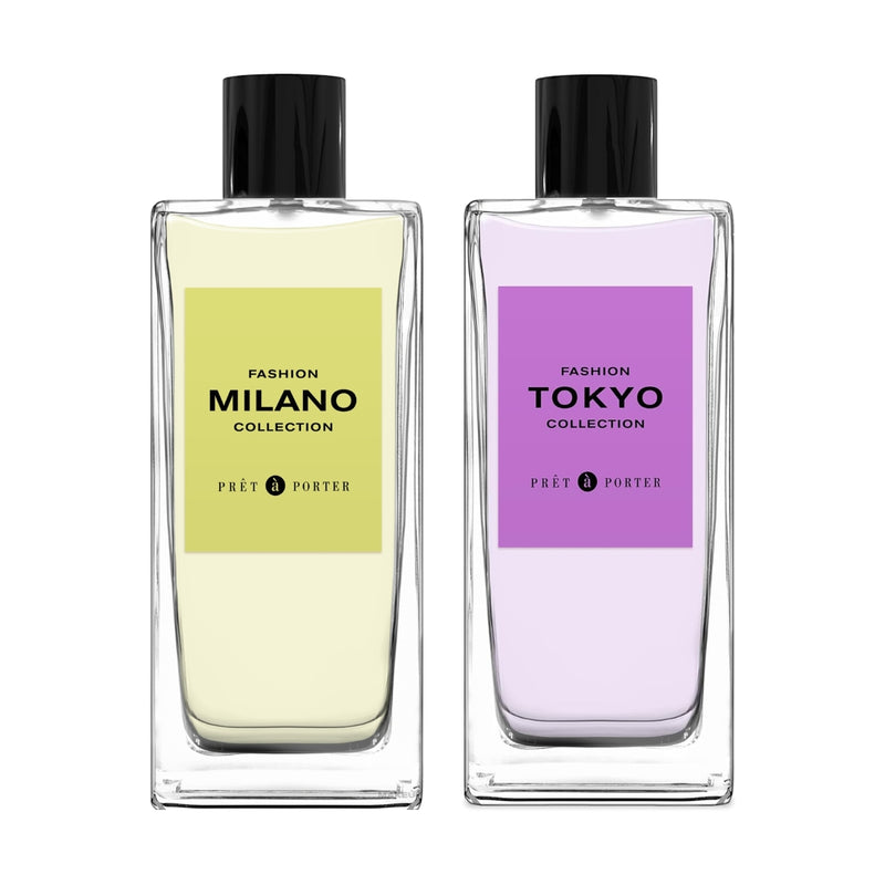 Pret a Porter Fashion Collection Milan Eau de Parfum 100ml + Tokyo Eau de Parfum 100ml Gift Set