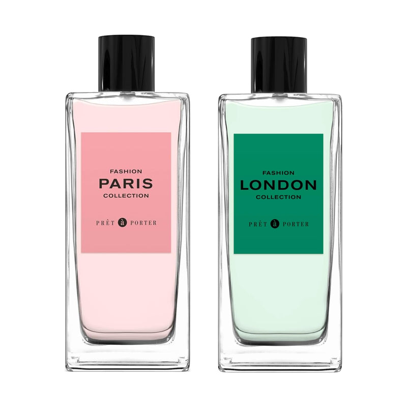 Pret a Porter Fashion Collection Paris Eau de Parfum 100ml + London Eau de Parfum 100ml Gift Set