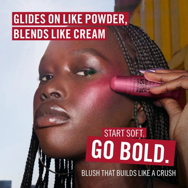Rimmel Multi Tasker Blush 'N' Brush Blush Stick 200 Fushia Glam 8g