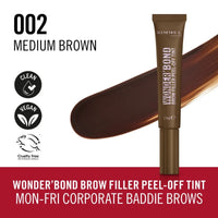 Rimmel Wonder Bond Brow Filler Peel Off Tint 002 Medium Brown 7.7ml