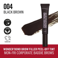 Rimmel Wonder Bond Brow Filler Peel Off Tint 004 Black Brown 7.7ml