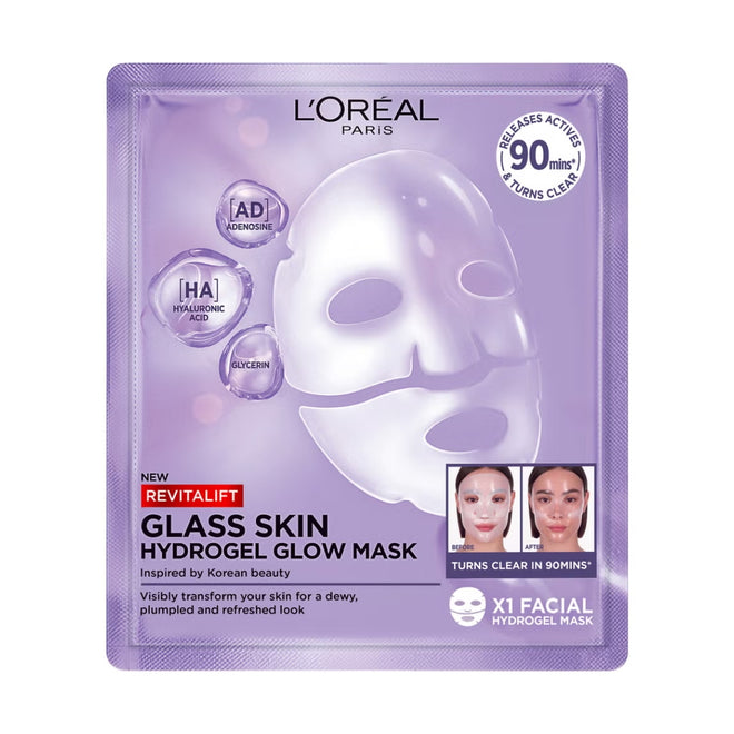 Loreal Paris Revitalift Filler Glass Skin Hydrogel Glow Mask