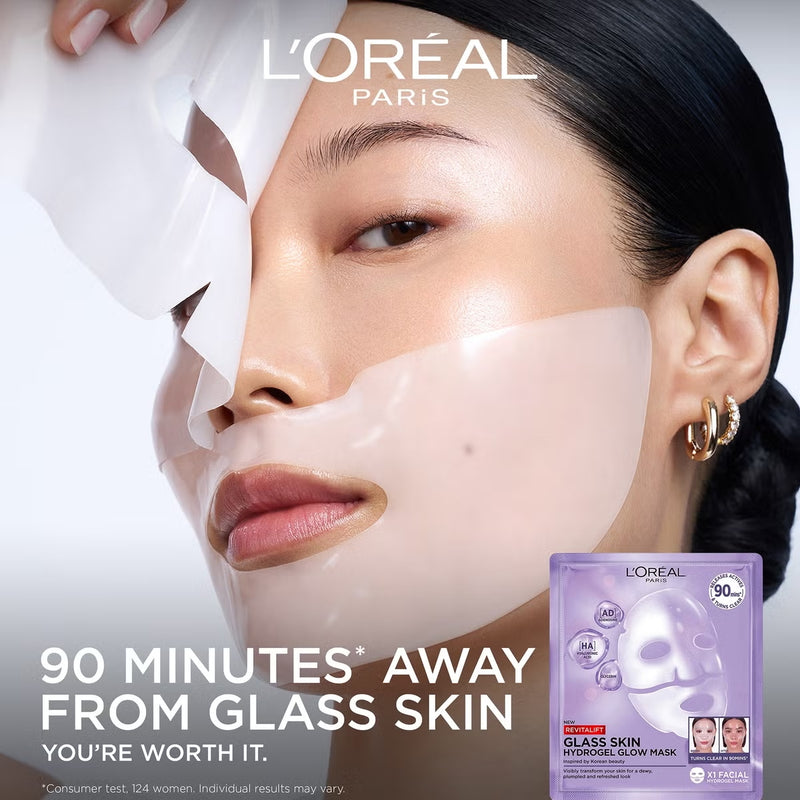 Loreal Paris Revitalift Filler Glass Skin Hydrogel Glow Mask