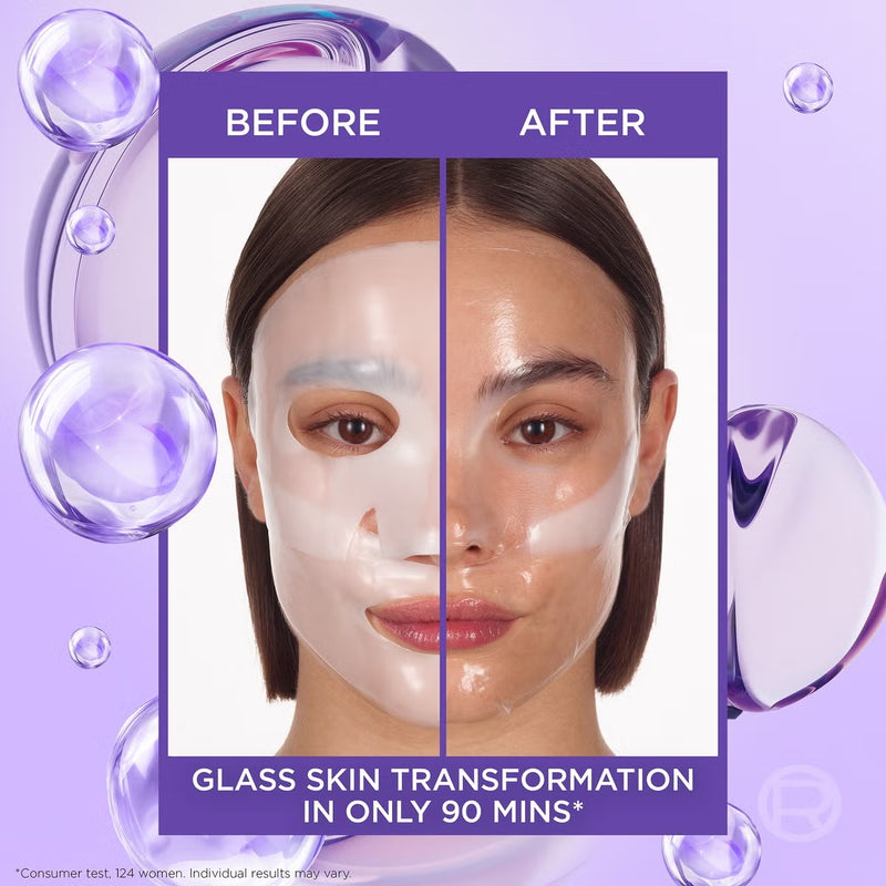Loreal Paris Revitalift Filler Glass Skin Hydrogel Glow Mask