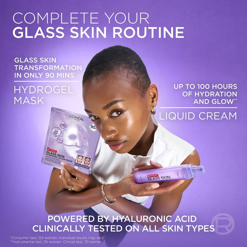 Loreal Paris Revitalift Filler Glass Skin Hydrogel Glow Mask