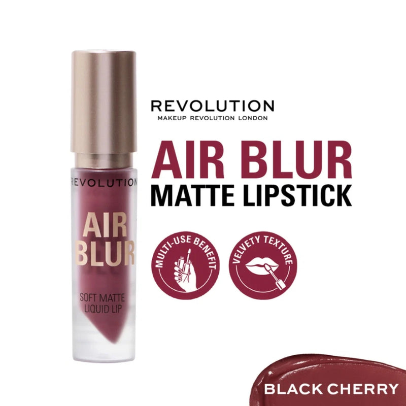 أحمر شفاه سائل مطفي Air Blur من ريفوليوشن ميك أب - Black Cherry 3.5 مل