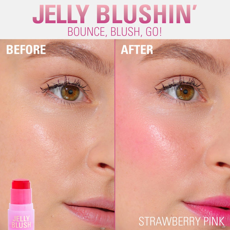 Revolution Makeup Jelly Blush Tint للشفاه والخدود لون وردي بالفراولة