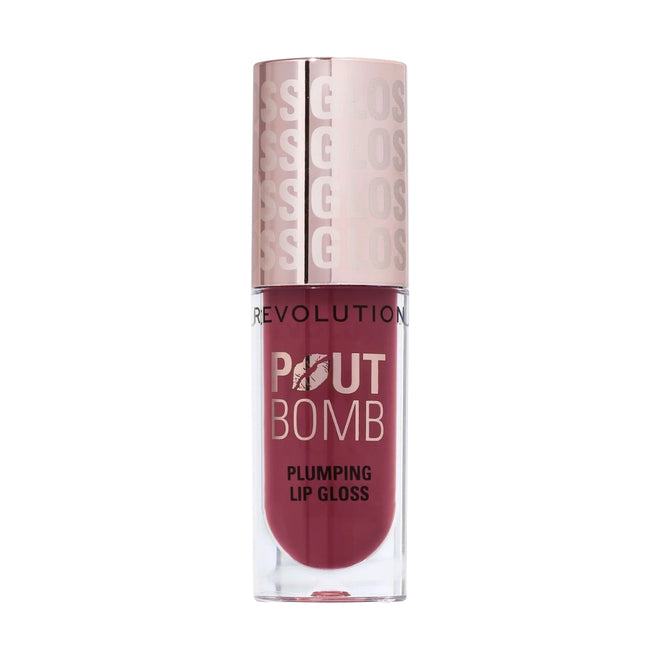 Revolution Makeup Pout Bomb Plumping Gloss Rosewood Rose Pink 4.6ml