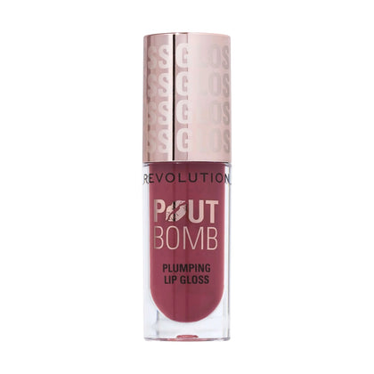 Revolution Makeup Pout Bomb Plumping Gloss Wild Mauve Pink 4.6ml