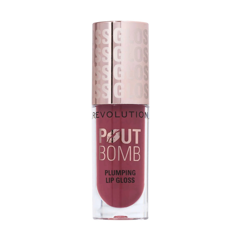 Revolution Makeup Pout Bomb Plumping Gloss Wild Mauve Pink 4.6ml