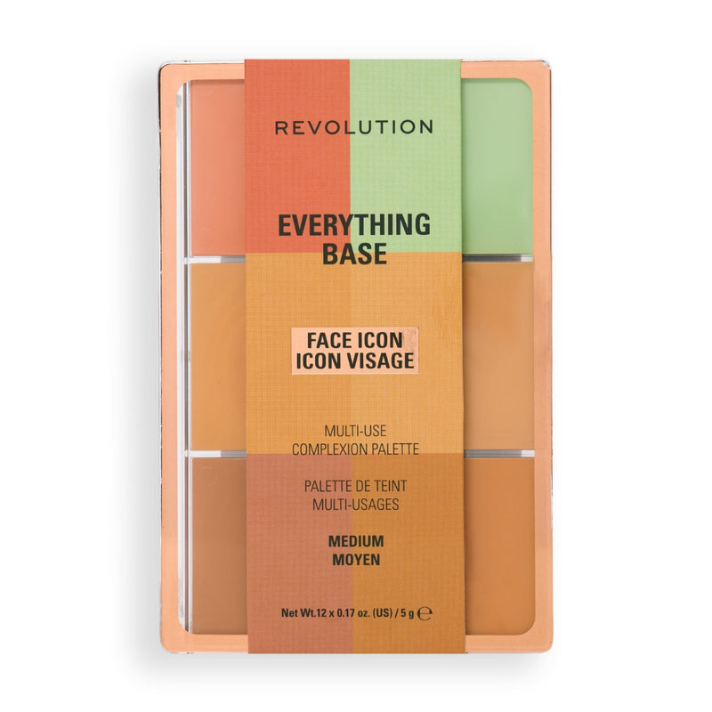 Revolution Makeup Everything Base Face Icon Complexion Palette Medium 5g