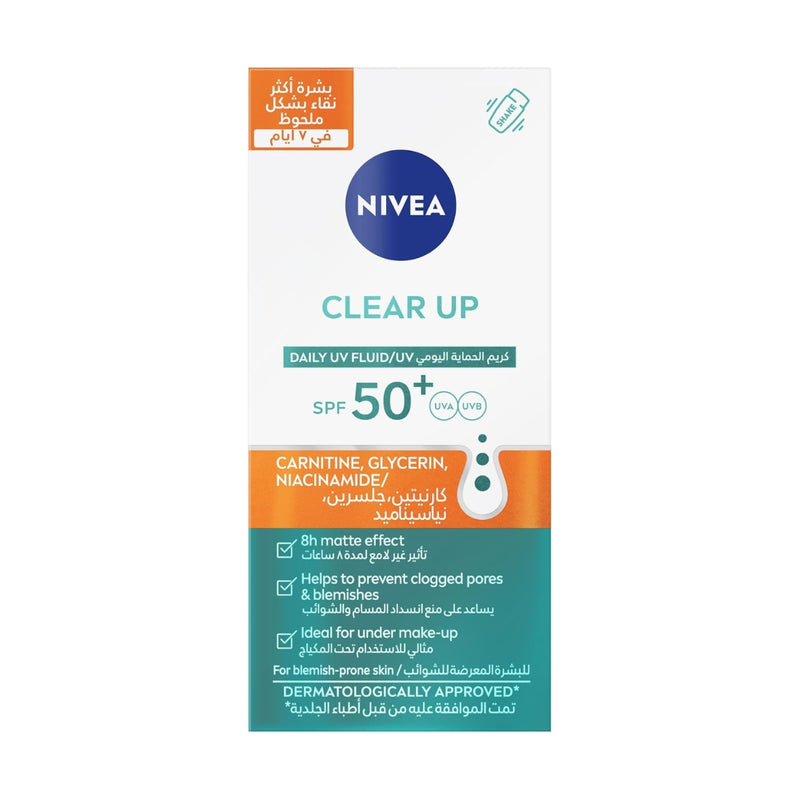 Nivea Face Clear Up Daily UV Fluid SPF50+ 40ml