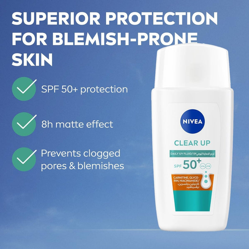 Nivea Face Clear Up Daily UV Fluid SPF50+ 40ml