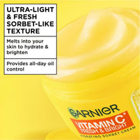 Garnier Hydrating Sorbet Cream Vitamin C Fresh & Bright 85ml