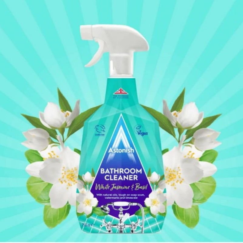 Astonish Bathroom Cleaner White Jasmine & Basil Spray 750ml