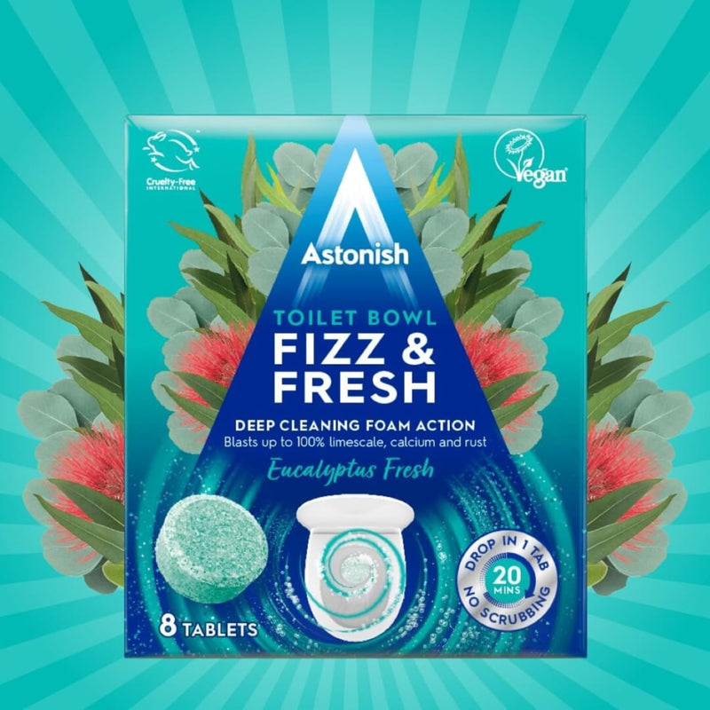 Astonish Toilet Bowl Fizz & Fresh Eucalyptus Fresh 8 Tablets