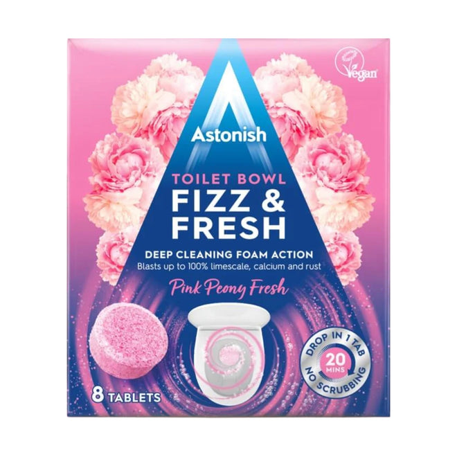 Astonish Toilet Bowl Fizz & Fresh Pink Peony Fresh 8 Tablets