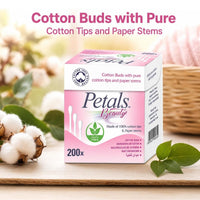 Petals Beauty Paper Stems Cotton Buds 200 Pieces Value Pack of 3