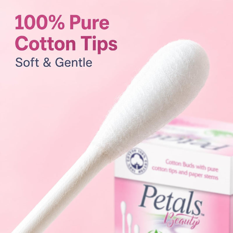 Petals Beauty Paper Stems Cotton Buds 200 Pieces