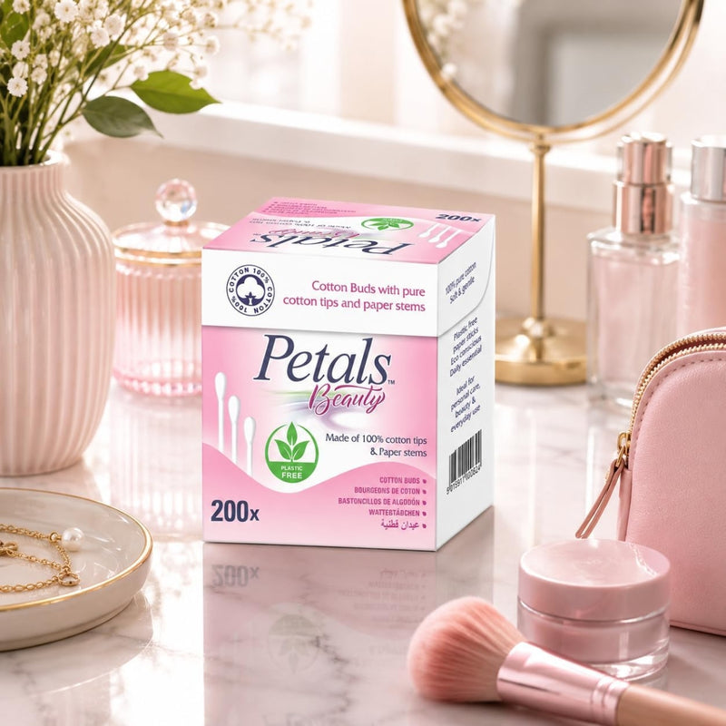 Petals Beauty Paper Stems Cotton Buds 200 Pieces