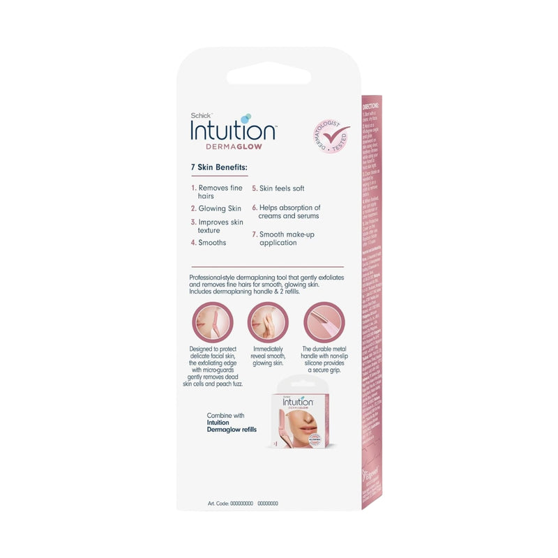 Schick Womens Intuition Derma Glow Kit 1 Razor + 2 Cartridges
