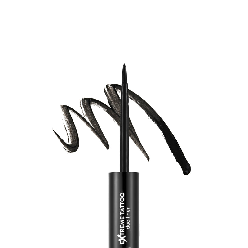 Flormar Extreme Tattoo Duo Eyeliner & Pencil 001 Black 2.66g