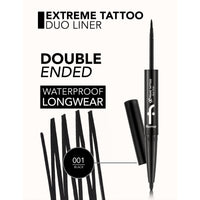 Flormar Extreme Tattoo Duo Eyeliner & Pencil 001 Black 2.66g