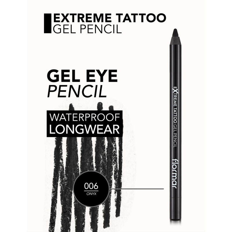Flormar Extreme Tattoo Gel Pencil 006 Onyx 1.2g