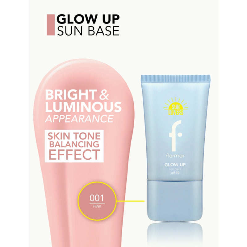 Flormar Glow Up Sun Base Primer SPF50 001 Pink 53g