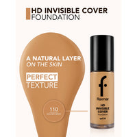 Flormar Invisible Cover HD Foundation SPF30 110 Golden Beige 30g