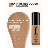 Flormar Invisible Cover HD Foundation SPF30 120 Honey 30g