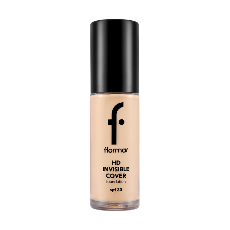 Flormar Invisible Cover HD Foundation SPF30 40 Light Ivory 30g