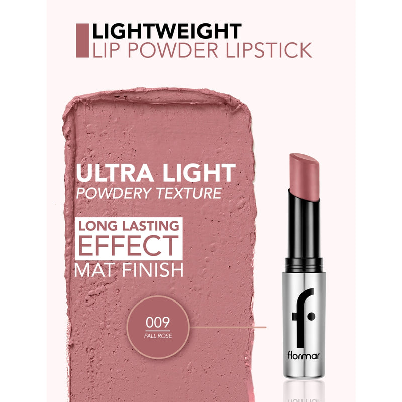 Flormar Light Weight Lip Powder Lipstick 009 Fall Rose 3g