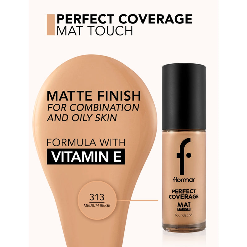 Flormar Mat Touch Foundation 313 Medium Beige 30g