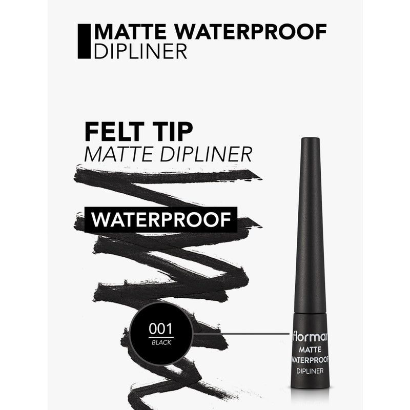 Flormar Matte Waterproof Dipliner Black 2.5ml