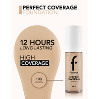 Flormar Perfect Coverage Foundation 100 Light Ivory 30g